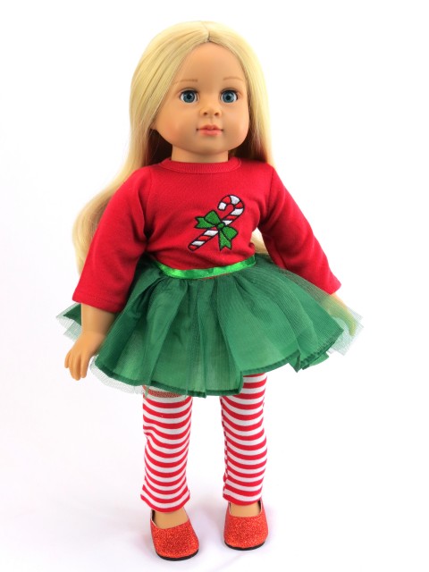 Candy Cane Tutu Dress with candy cane Leggings