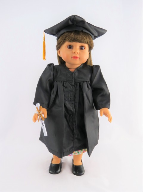 Black Graduation Cap, Gown, and Diploma #725 - American Fashion World